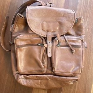SOLD: VINTAGE LEATHER BACKPACK